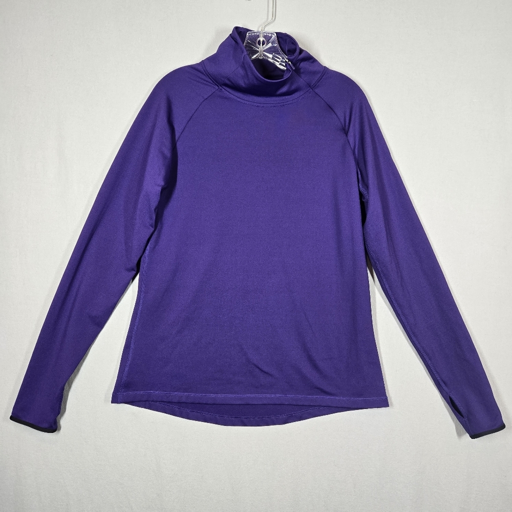New Nike Pro Hyperwarm Women's Top Dri Fit Base Layer Size XL Purple